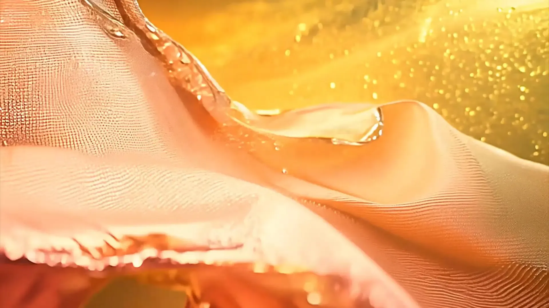 Golden Drapery Wave Background for Title Animation